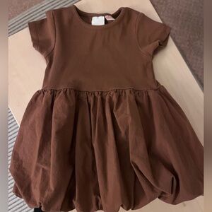 Zara Chocolate Brown Toddler Bubble Dress
